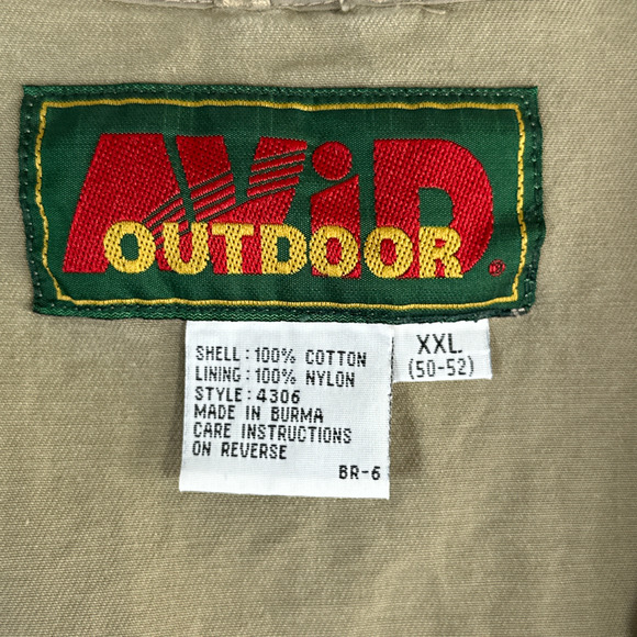 Avid Outdoor Hunting Vest Adult XXL 2XL Brown Zip Pockets Game Bag Tactical - Picture 4 of 10